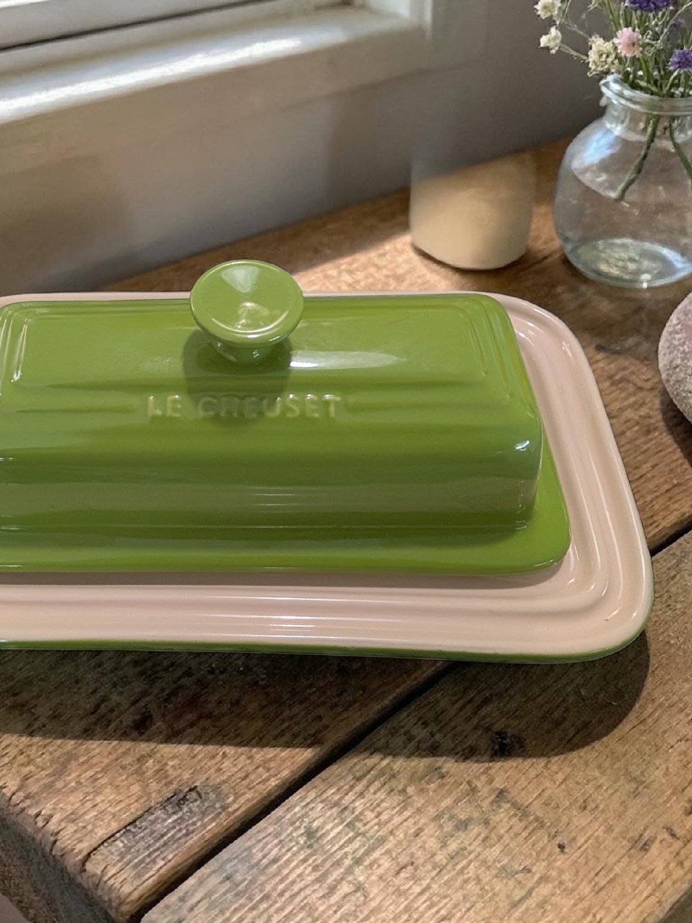 Le Creuset Green Butter Dish Farmhouse Cottagecore